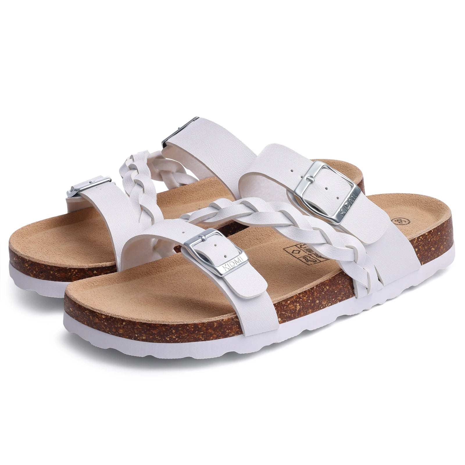 Women's Arch Support Cork Sandals with Adjustable Buckle